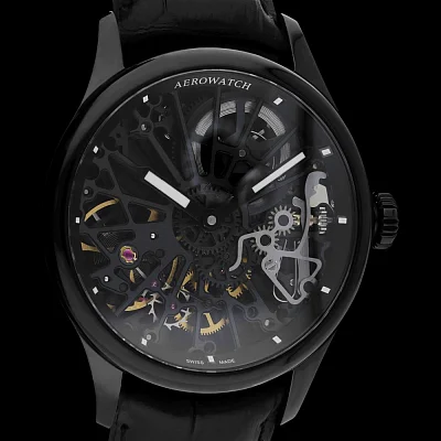 Aerowatch Renaissance Mechanical Skeleton Cobweb A 50981 NO17