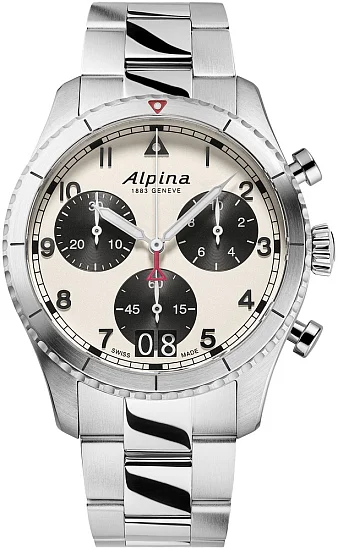 Alpina Startimer Pilot Quartz Chronograph Big Date Panda AL-372WB4S26B