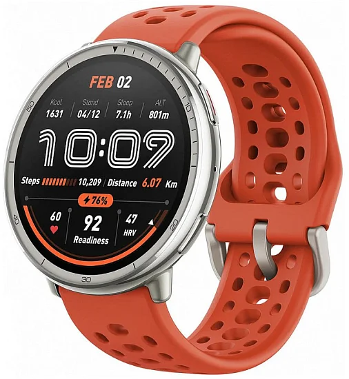 Amazfit Active 2 Red Sport Digital Smartwatch 43mm HR GPS W2437GL2N