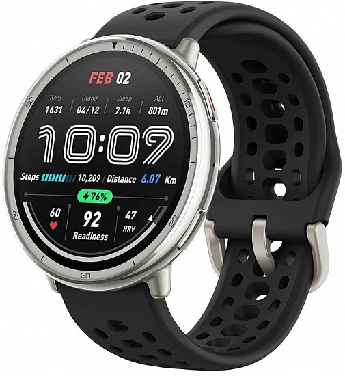 Amazfit Active 2 Round Black Sport Digital Smartwatch 43mm HR GPS W2437GL7N