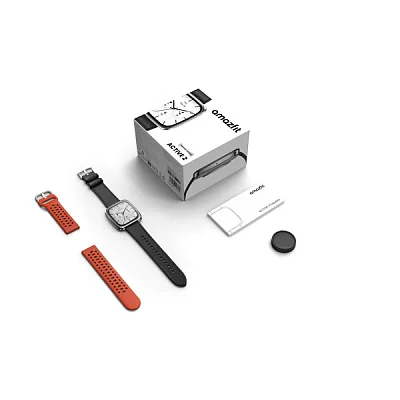 Amazfit Active 2 Square Black Leather GPS NFC Set W2440GL3N