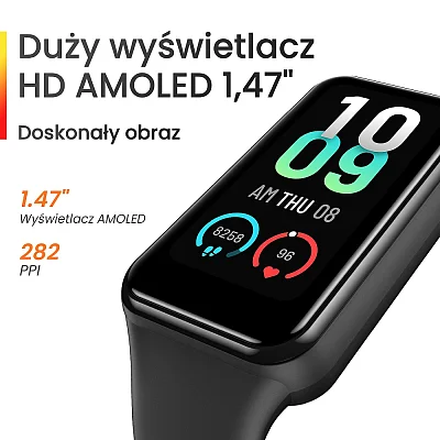 Amazfit Band 7 Black Digital Smartwatch 24mm HR B2177EU1N