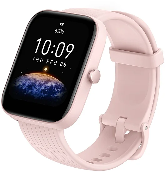 Amazfit Bip 3 Pro Pink Digital Smartwatch 36mm HR GPS W2171OV2N