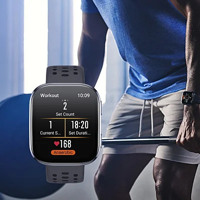 Amazfit Bip 6 Black Digital Smartwatch HR GPS W2215EU1N