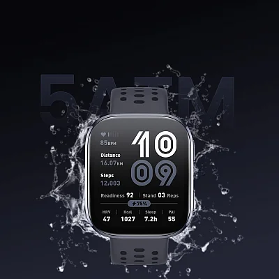 Amazfit Bip 6 Black Digital Smartwatch HR GPS W2215EU1N