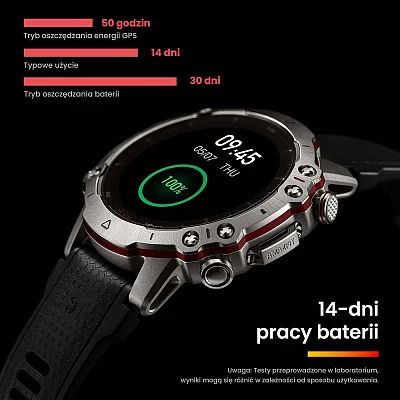 Amazfit Falcon Supersonic Black Sapphire Titanium Digital Smartwatch 47mm HR GPS W2029OV1N