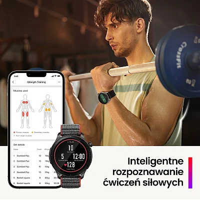 Amazfit GTR 4 Racetrack Grey Digital Smartwatch 46mm HR GPS W2166EU2N