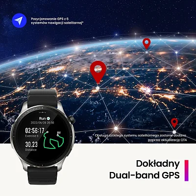 Amazfit GTR 4 Racetrack Grey Digital Smartwatch 46mm HR GPS W2166EU2N