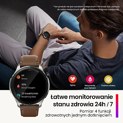 Amazfit GTR 4 Racetrack Grey Digital Smartwatch 46mm HR GPS W2166EU2N