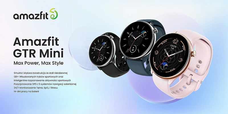 Amazfit GTR Mini Midnight Black Digital Smartwatch 42mm HR GPS W2174EU1N