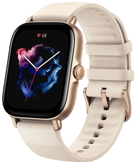 Amazfit GTS 3 Ivory White Digital Smartwatch 36mm HR GPS W2035OV2N