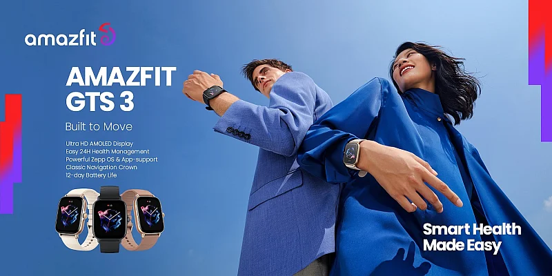 Amazfit GTS 3 Ivory White Digital Smartwatch 36mm HR GPS W2035OV2N