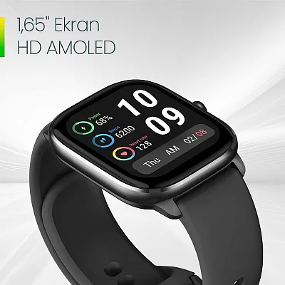 Amazfit GTS 4 Mini Midnight Black Digital Smartwatch 36mm HR GPS W2176OV5N