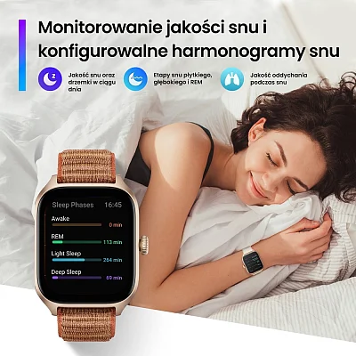 Amazfit GTS 4 Rosebud Pink Digital Smartwatch 36mm HR GPS W2168EU3N