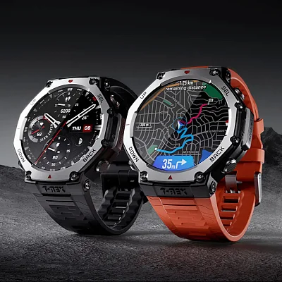 Amazfit T-Rex 3 Lava Orange Digital Smartwatch 47mm HR GPS A2322