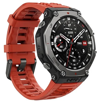 Amazfit T-Rex 3 Lava Orange Digital Smartwatch 47mm HR GPS A2322