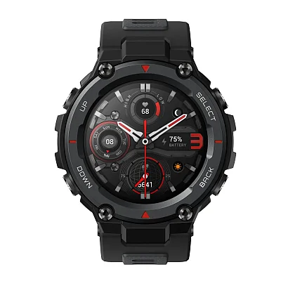 Amazfit T-Rex Pro Meteorite Black Digital Smartwatch 47mm HR GPS W2013OV1N