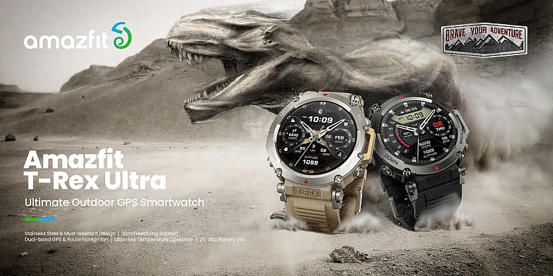 Amazfit T-Rex Ultra Abyss Black Digital Smartwatch 47mm HR GPS W2142EU1N