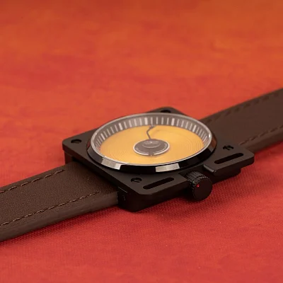 AndoAndoAndo Vinyl Record Automatic Watch BGB Black-Gold-Black AAA-VINYL-BGB