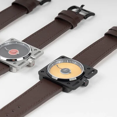 AndoAndoAndo Vinyl Record Automatic Watch BGB Black-Gold-Black AAA-VINYL-BGB