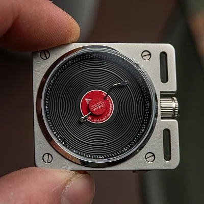 AndoAndoAndo Vinyl Record Automatic Watch RBS Red-Black-Silver AAA-VINYL-RBS