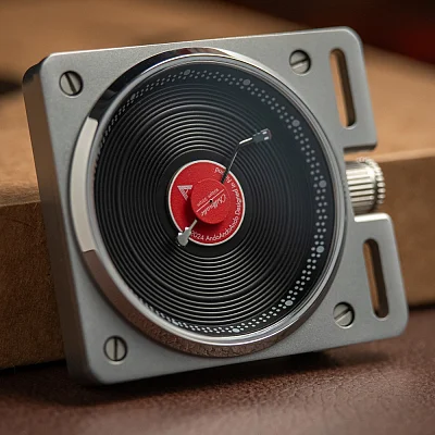 AndoAndoAndo Vinyl Record Automatic Watch RBS Red-Black-Silver AAA-VINYL-RBS