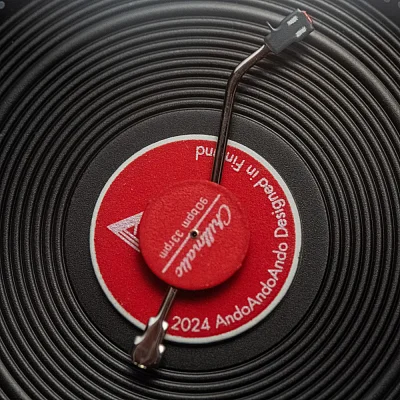 AndoAndoAndo Vinyl Record Automatic Watch RBS Red-Black-Silver AAA-VINYL-RBS
