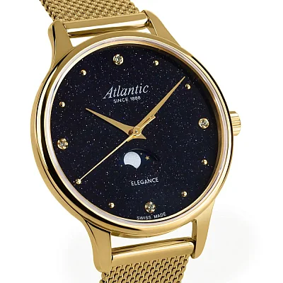 Atlantic Elegance Moonphase Aventurine Mesh 30230.45.59MB