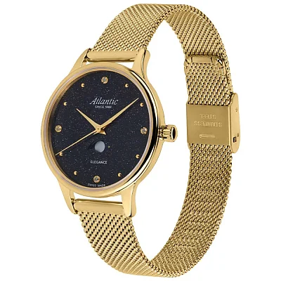 Atlantic Elegance Moonphase Aventurine Mesh 30230.45.59MB