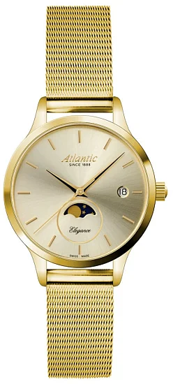 Atlantic Elegance Moonphase Mesh Yellow Gold PVD Champagne Dial 290404531MB