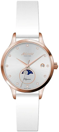 Atlantic Elegance Moonphase Rose Gold PVD Silver Dial 290404427L