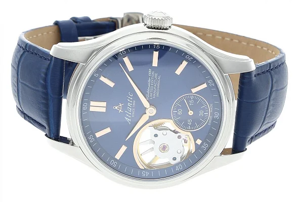 Atlantic Worldmaster 1888 Lusso Manufacture Open Heart Blue Limited Edition 52951.41.51R
