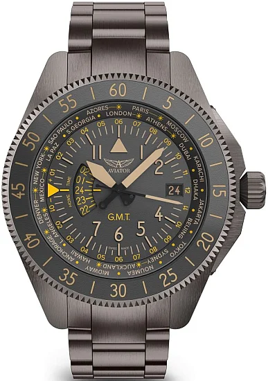 Aviator Airacobra GMT Gunmetal PVD V13773055