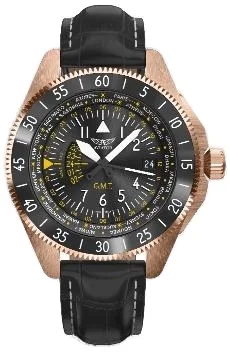 Aviator Airacobra GMT Rose Gold PVD V13723074