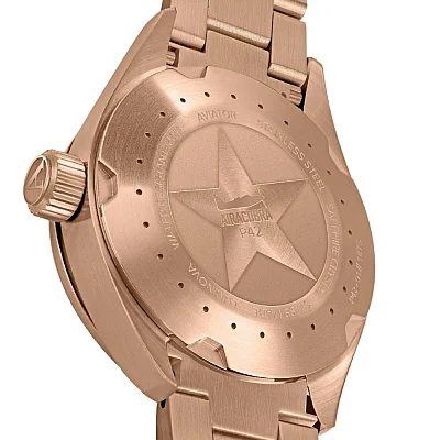 Aviator Airacobra P42 Date Rose Gold PVD V.1.22.2.151.5