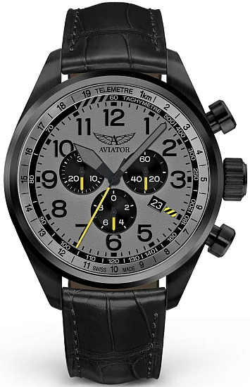 Aviator Airacobra P45 Chrono Black PVD V22551744