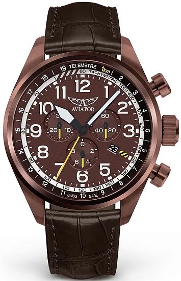 Aviator Airacobra P45 Chrono Bronze PVD V22581724