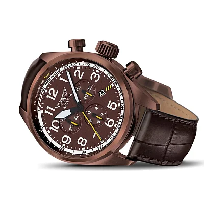 Aviator Airacobra P45 Chrono Bronze PVD V.2.25.8.172.4