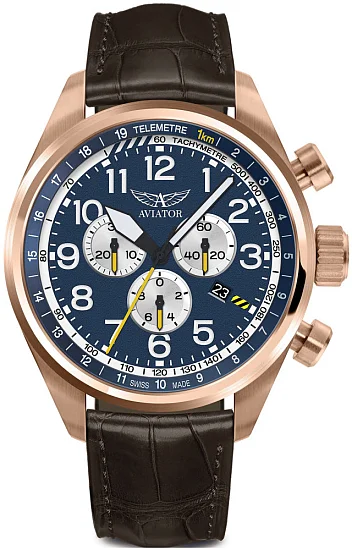 Aviator Airacobra P45 Chrono Rose Gold PVD V22521700
