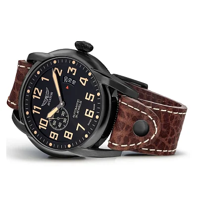 Aviator Bristol Scout Automatic Small Second Black PVD V.3.18.5.162.4