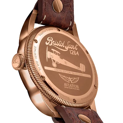 Aviator Bristol Scout Automatic Small Second Bronze PVD V.3.18.8.314.4