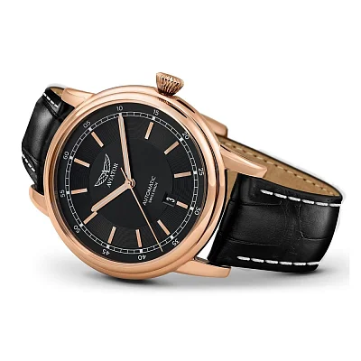 Aviator Douglas DC-3 45 Automatic Date Rose Gold PVD V.3.32.2.242.4