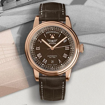 Aviator Douglas Day-Date 41 Automatic Rose Gold PVD V.3.35.2.280.4