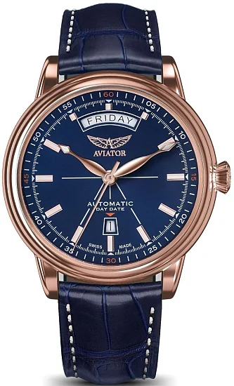 Aviator Douglas Day-Date Automatic Rose Gold PVD V32022254