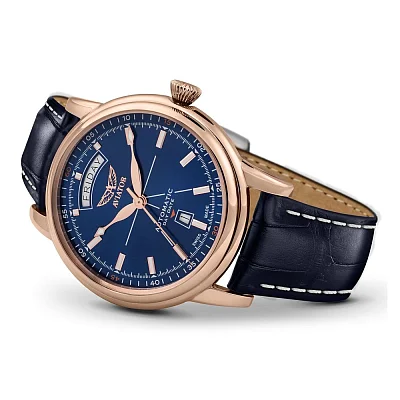 Aviator Douglas Day-Date Automatic Rose Gold PVD V.3.20.2.225.4
