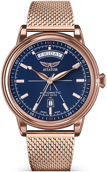 Aviator Douglas Day-Date Automatic Rose Gold PVD V32022255