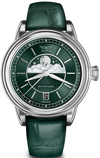 Aviator Douglas Moonflight Moonphase V13302624