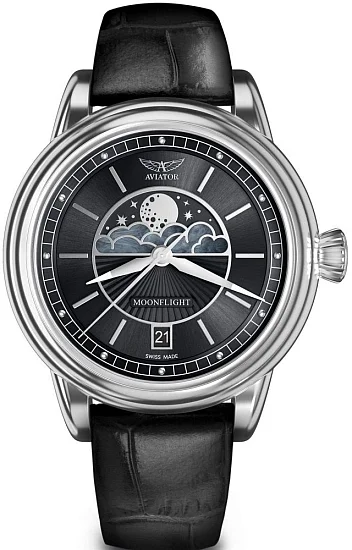 Aviator Douglas Moonflight Moonphase V13302524