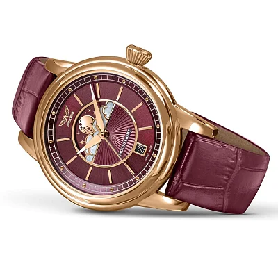 Aviator Douglas Moonflight Moonphase Rose Gold PVD V.1.33.2.265.4