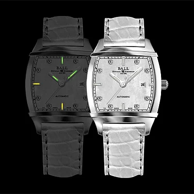 Ball Conductor Transcendent Diamonds Pearl Dial Ladies NL1068D-L3J-WH